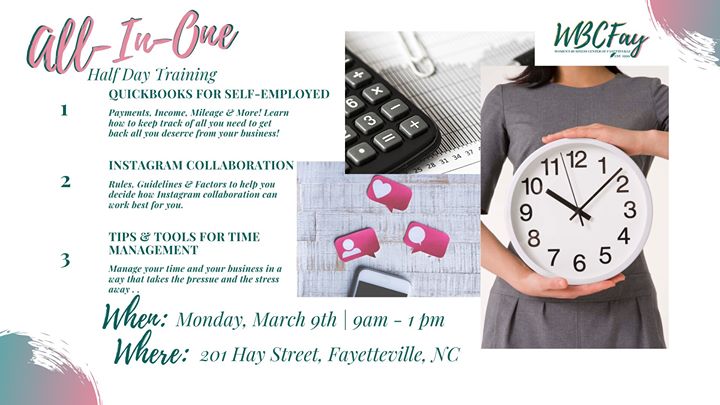 All-In-One Half Day Training: Quickbooks, Instagram & Time Management!